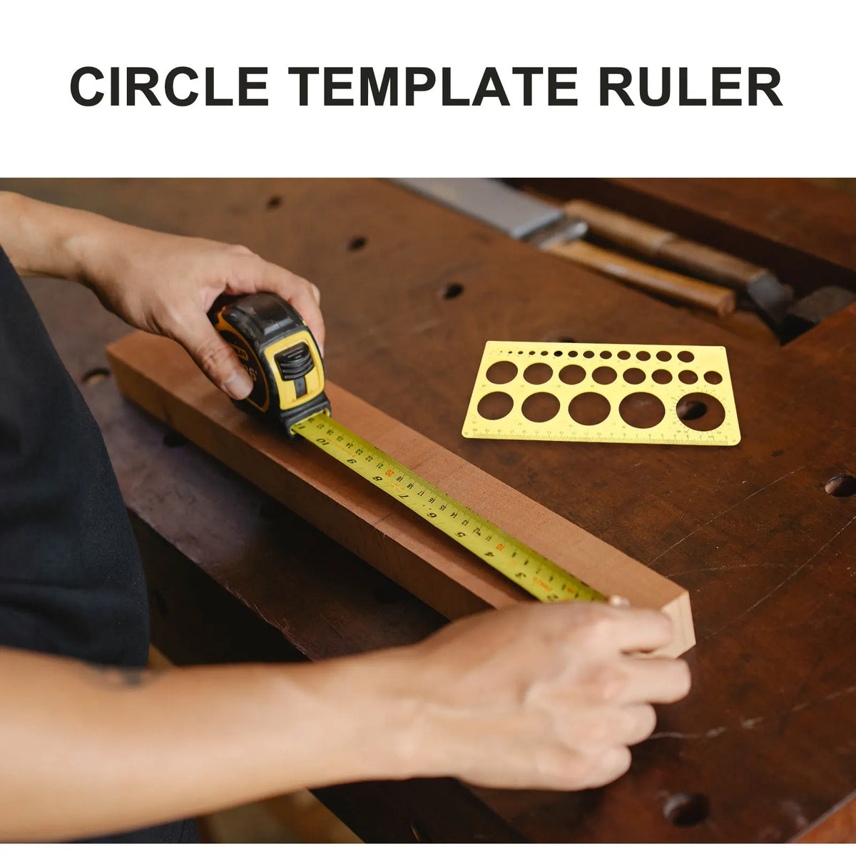 Yellow Plastic Circle Template Ruler – Multi-Function Drafting Tool Circle Template Ruler PLUSH
