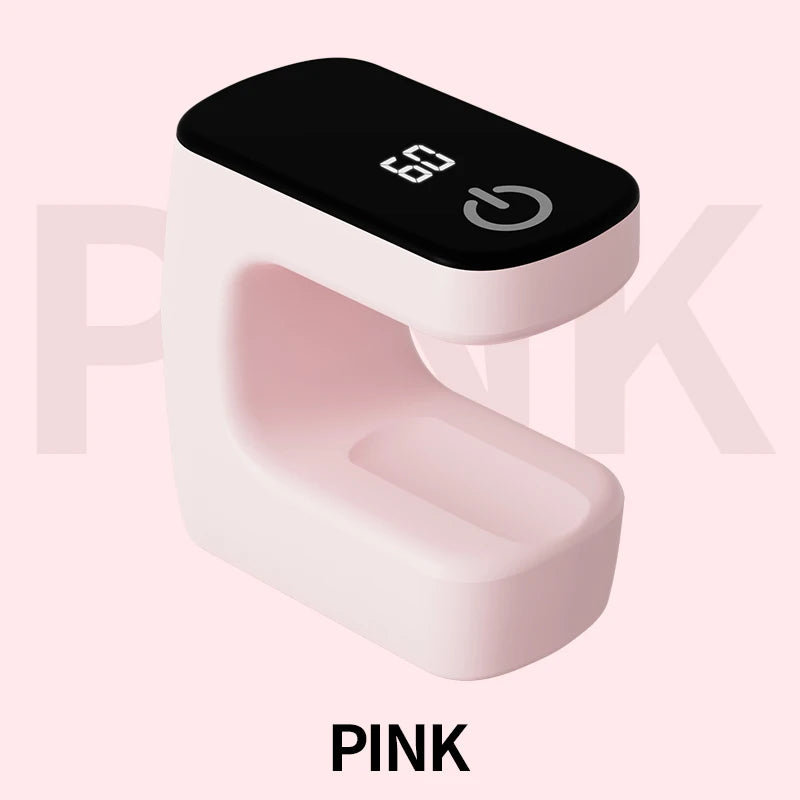 Portable Mini UV Nail Lamp – Rechargeable Flash Curing Dryer UV Nail Curing Lamp PLUSH Pink