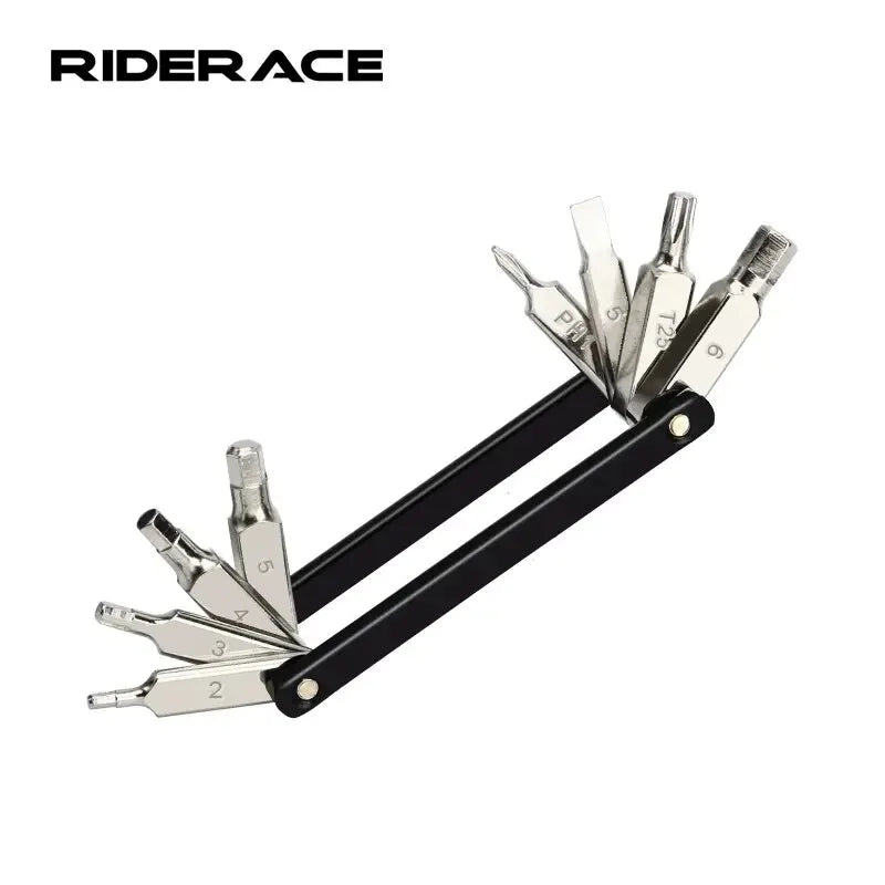 RIDERACE 8-in-1 Bike Multi-Tool CR-V Steel Hex Wrench Kit Bicycle Multi-Tool PLUSH