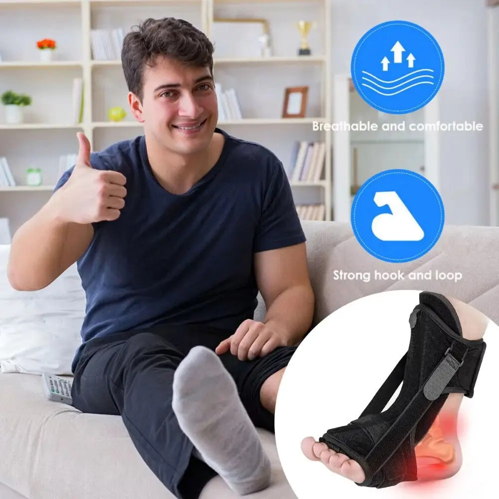 Dorsal Drop Foot Brace – Adjustable Night Splint Support Foot Drop Splint PLUSH