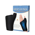 Wrist Gel Hot Cold Compression Sleeve & Thumb Wrap Wrist Compression Wrap PLUSH BLACK