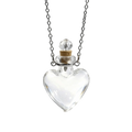 Openable Glaze Vial Pendant Necklace – Heart & Water Drop Vial Pendant Necklace PLUSH 1
