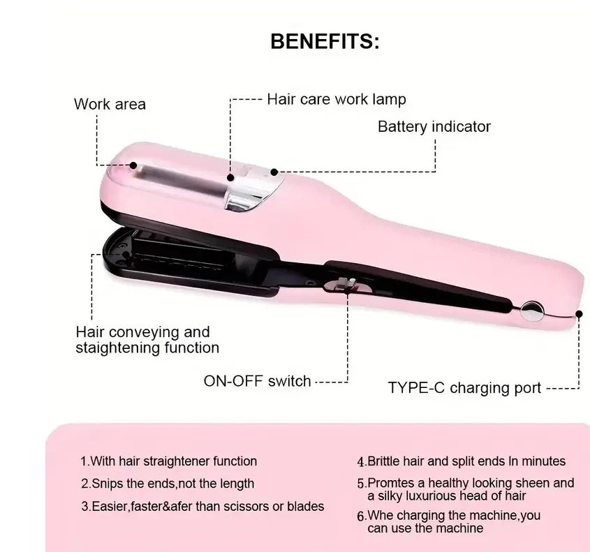 PLUSH Rechargeable Cordless Split End Hair Trimmer Split End Trimmer PLUSH