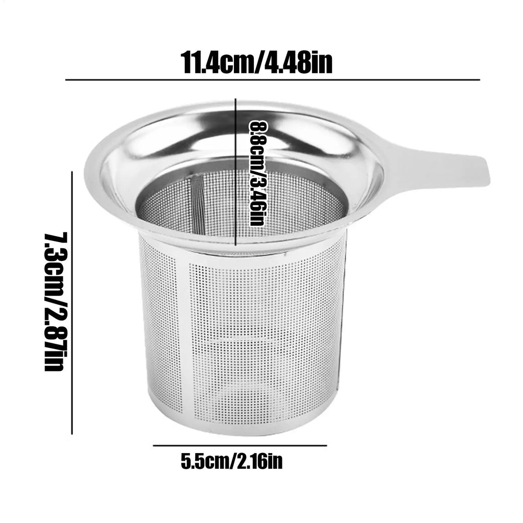 Stainless Steel Tea Strainer Basket – Reusable Mesh Infuser Tea Strainer Infuser PLUSH