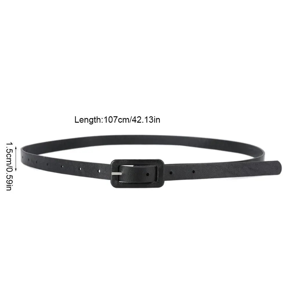Women's Slim PU Leather Belt – Korean Style Candy Color Waistband PU Leather Belt PLUSH