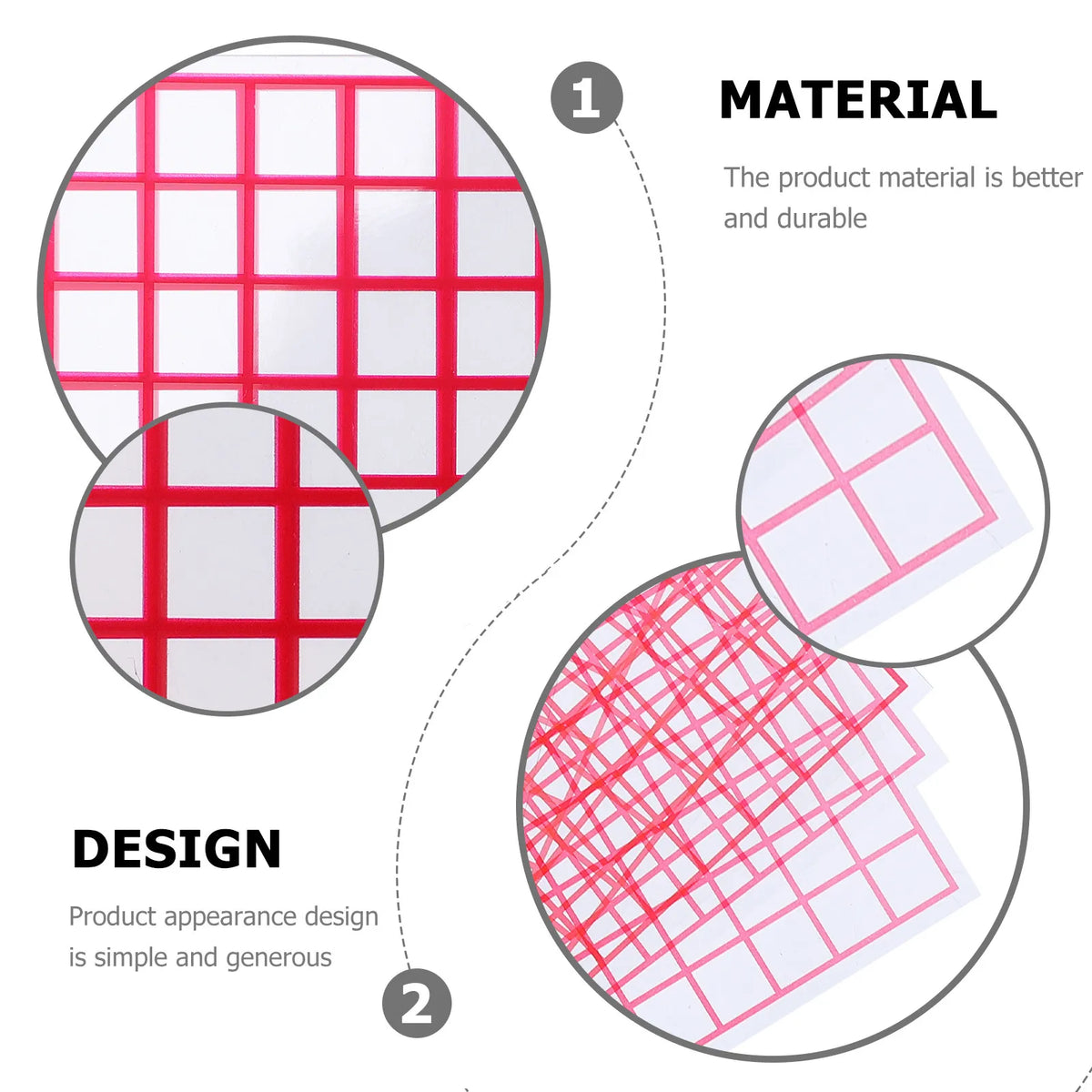 10pcs Transparent Grid Plates – Math Area Measuring Sheets Math Teaching Aid PLUSH