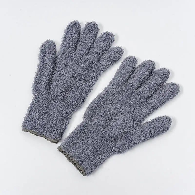 Microfiber Dusting Gloves – Stretchable Lint-Free Cleaning Mitts Microfiber Cleaning Gloves PLUSH A1