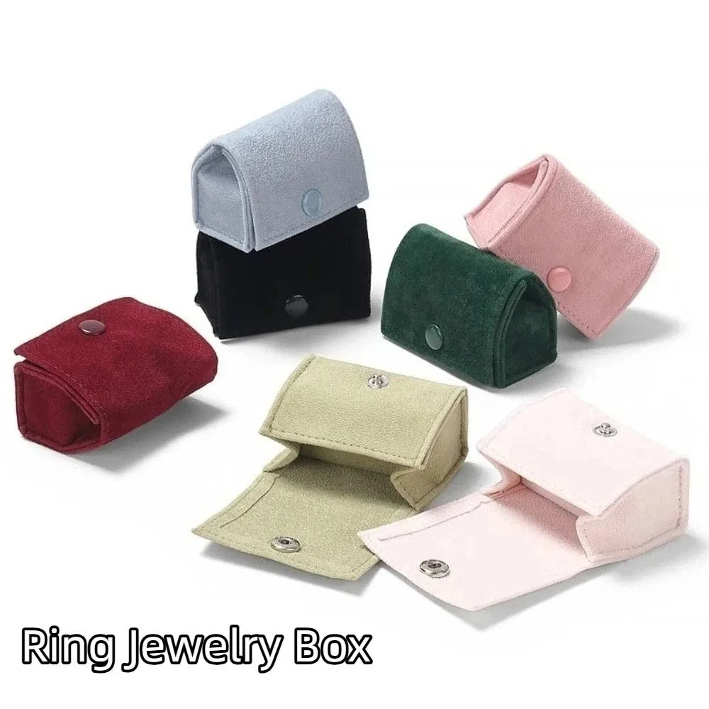 Velvet Ring Jewelry Box – Mini Portable Storage Case Jewelry Storage Box PLUSH