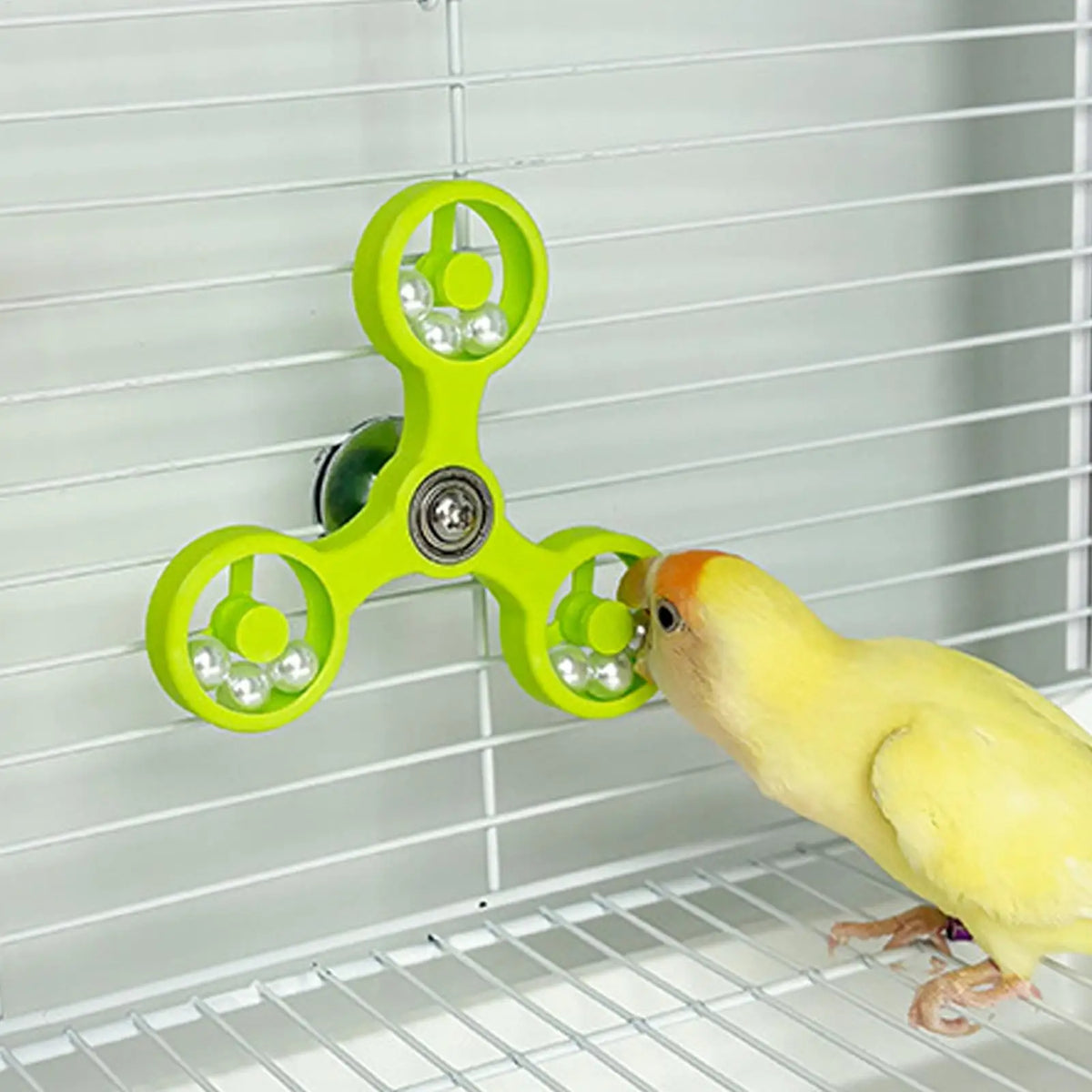 Interactive Rotating Parrot Toy – Bird Cage Spinner for Parrots Bird Cage Toy PLUSH