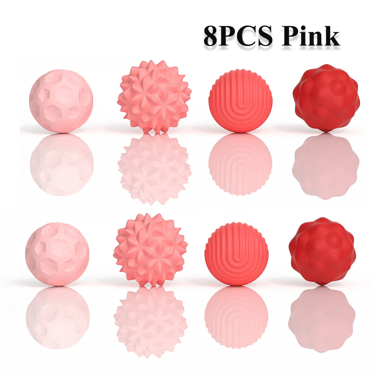 Silicone Magnetic Sensory Fidget Balls 2/4/8 Pack Sensory Fidget Toy PLUSH 8PCS Pink