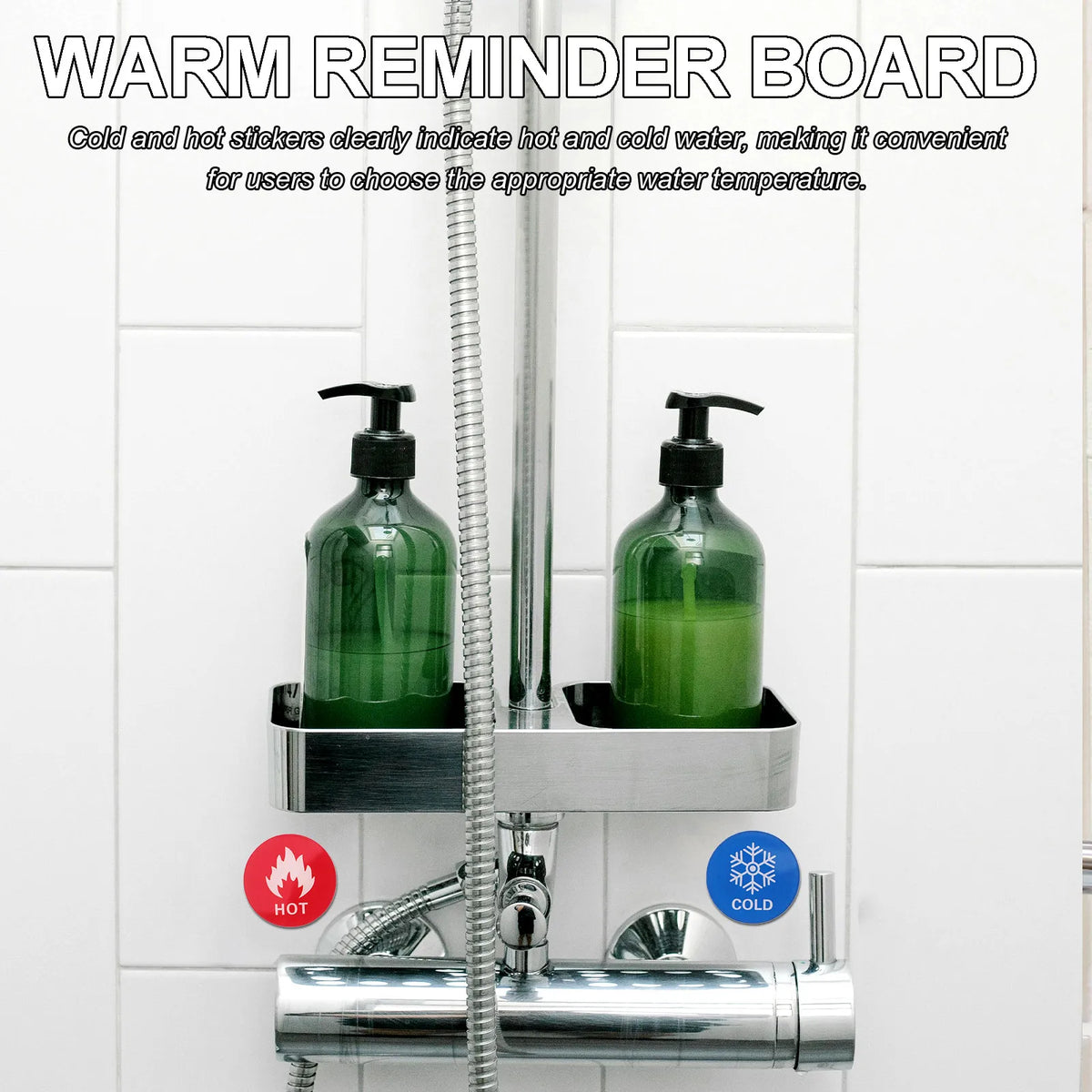6 Pairs Acrylic Hot & Cold Water Sticker Labels for Taps & Faucets Fixture Label Stickers PLUSH other