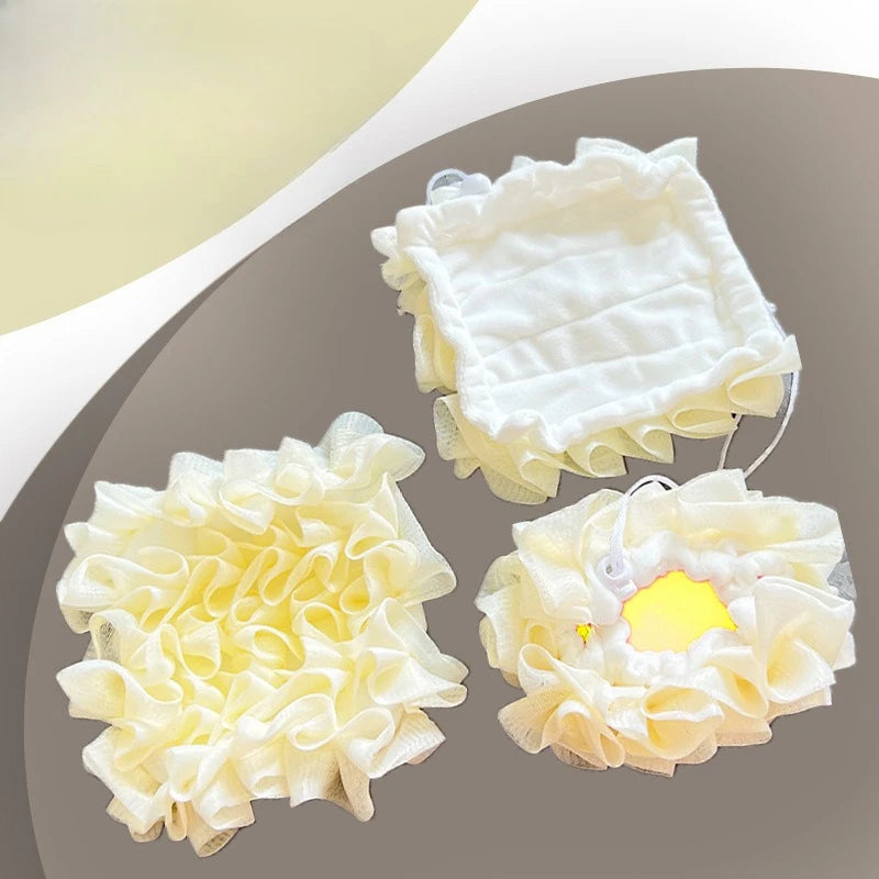 2-in-1 Loofah Bath Ball with Soap Dispenser | Body Scrub Loofah Bath Scrubber PLUSH