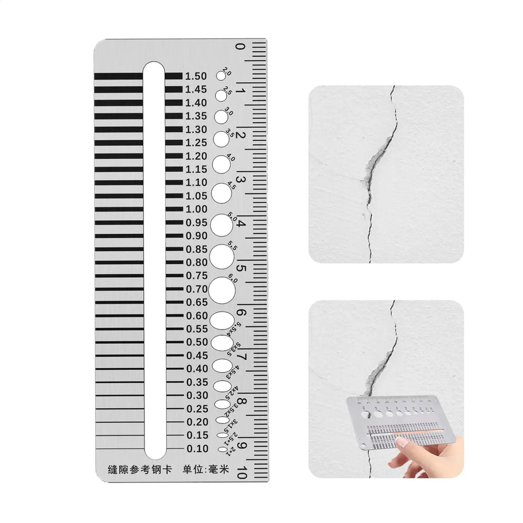 Stainless Steel Crack Gauge Ruler | High Precision Gap Tool Crack Gauge Ruler PLUSH