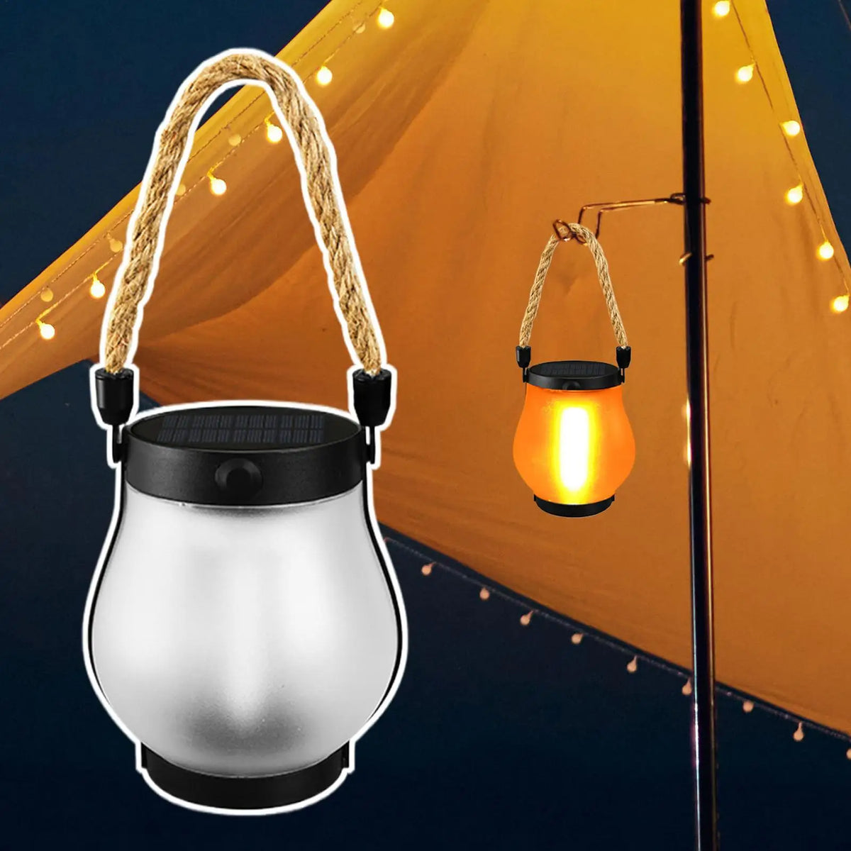Solar Flame Lantern – Flickering LED Garden & Camping Light Solar Garden Lantern PLUSH