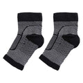 Ankle Brace Compression Sleeve – Nylon Spandex Foot Support Ankle Compression Sleeve PLUSH Black-L XL