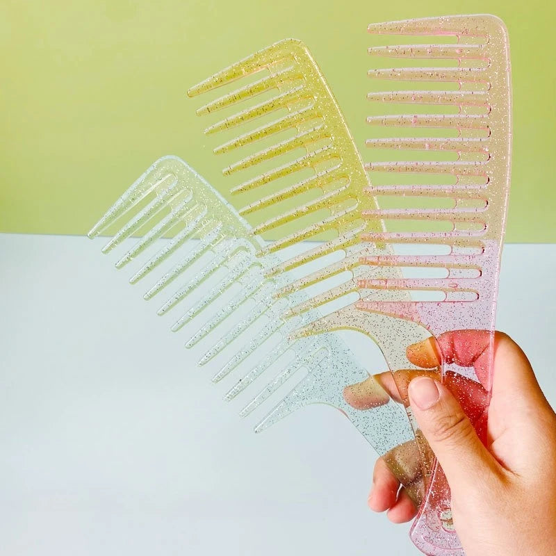 Jelly Sparkling Wide Tooth Comb – Curly & Wet Hair Styling Wide Tooth Comb PLUSH