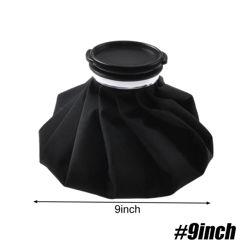 Reusable Ice Bag Hot & Cold Compress 6" 9" 11" – Knee & Head Hot Cold Ice Bag PLUSH Black-9inch