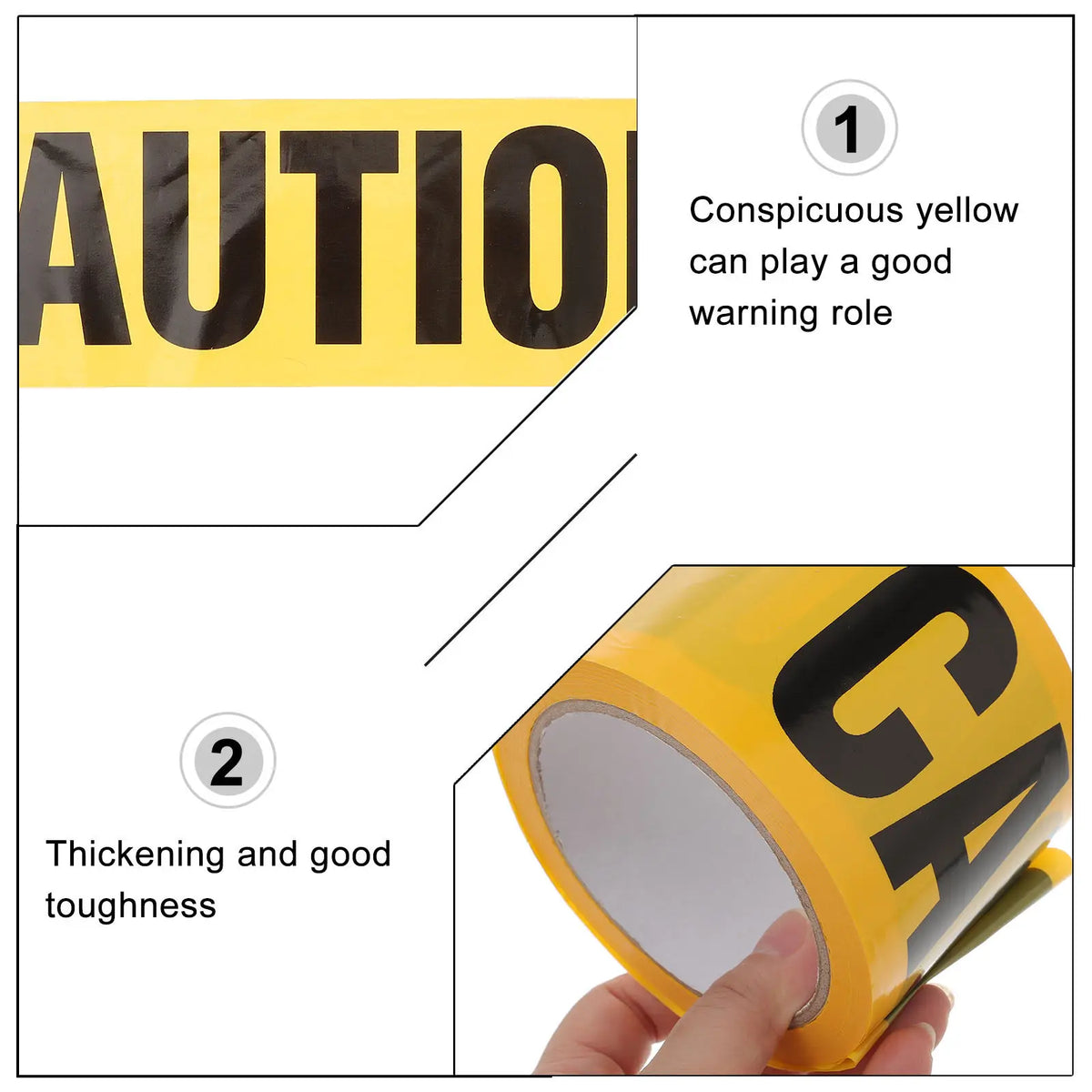 Yellow Caution Tape Roll – PE Safety Barrier & Party Décor Safety Barrier Tape PLUSH