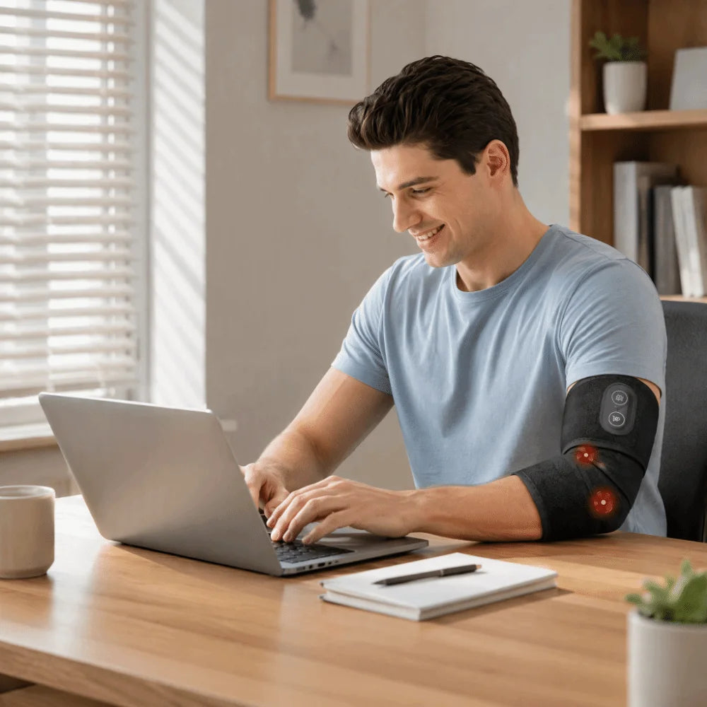 105 LED Red Light Heating Wrap – Elbow & Wrist Brace Heating Support Wrap PLUSH
