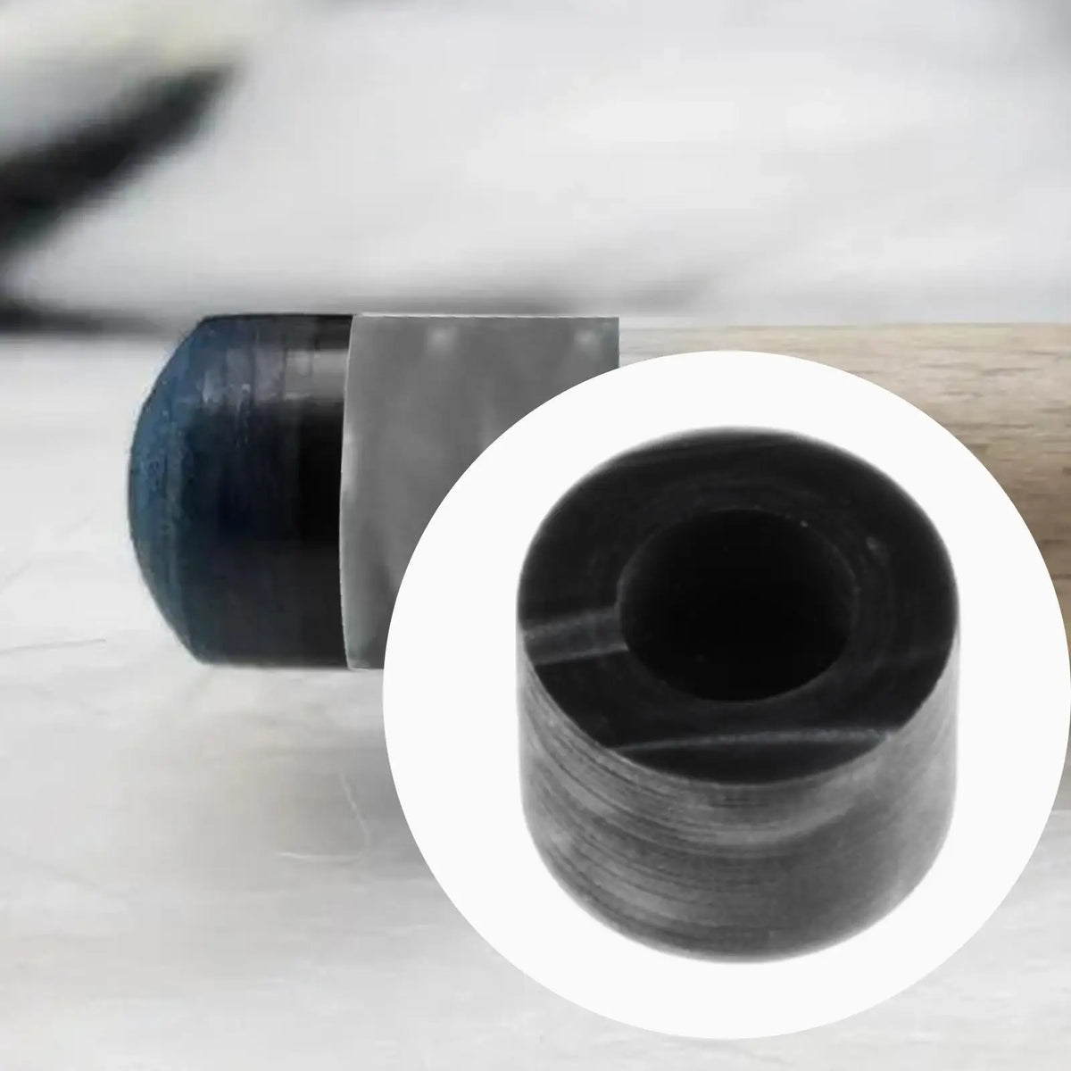 14mm Stone Billiard Cue Ferrule – Pool Cue Tip Replacement Billiard Cue Ferrule PLUSH Black