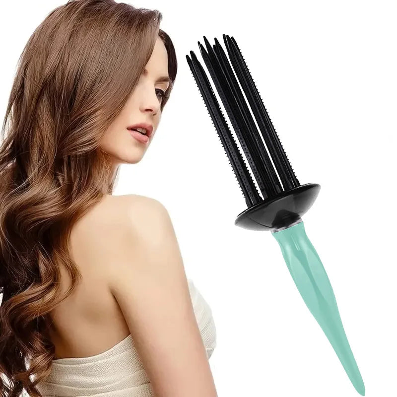Professional Round Hair Brush – Curling & Volumizing Tool Round Hair Brush PLUSH Green2
