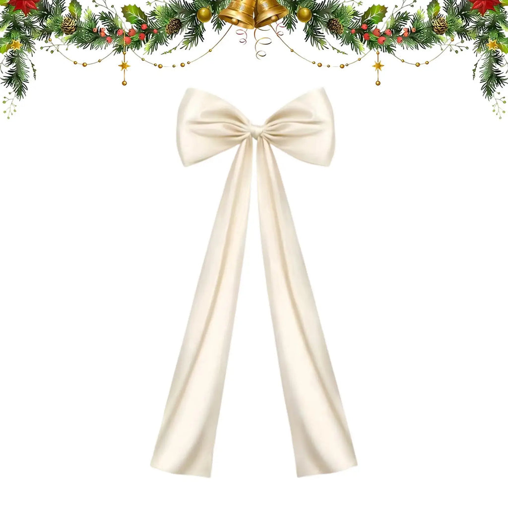 Large 47" Christmas Tree Bow Topper – Plush 3D Holiday Décor Christmas Tree Topper PLUSH