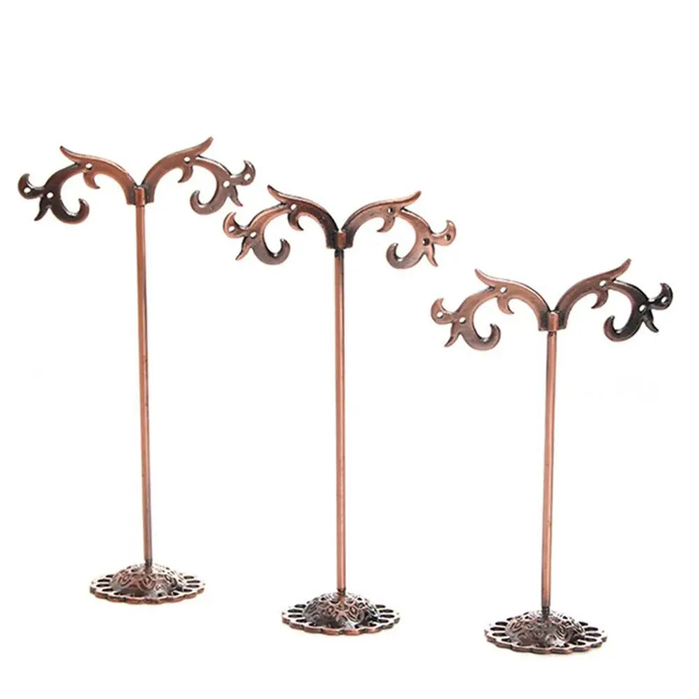Metal Earring Holder Stand Set of 3 – Jewelry Display Rack Jewelry Display Stand PLUSH Bronze