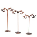 Metal Earring Holder Stand Set of 3 – Jewelry Display Rack Jewelry Display Stand PLUSH Bronze