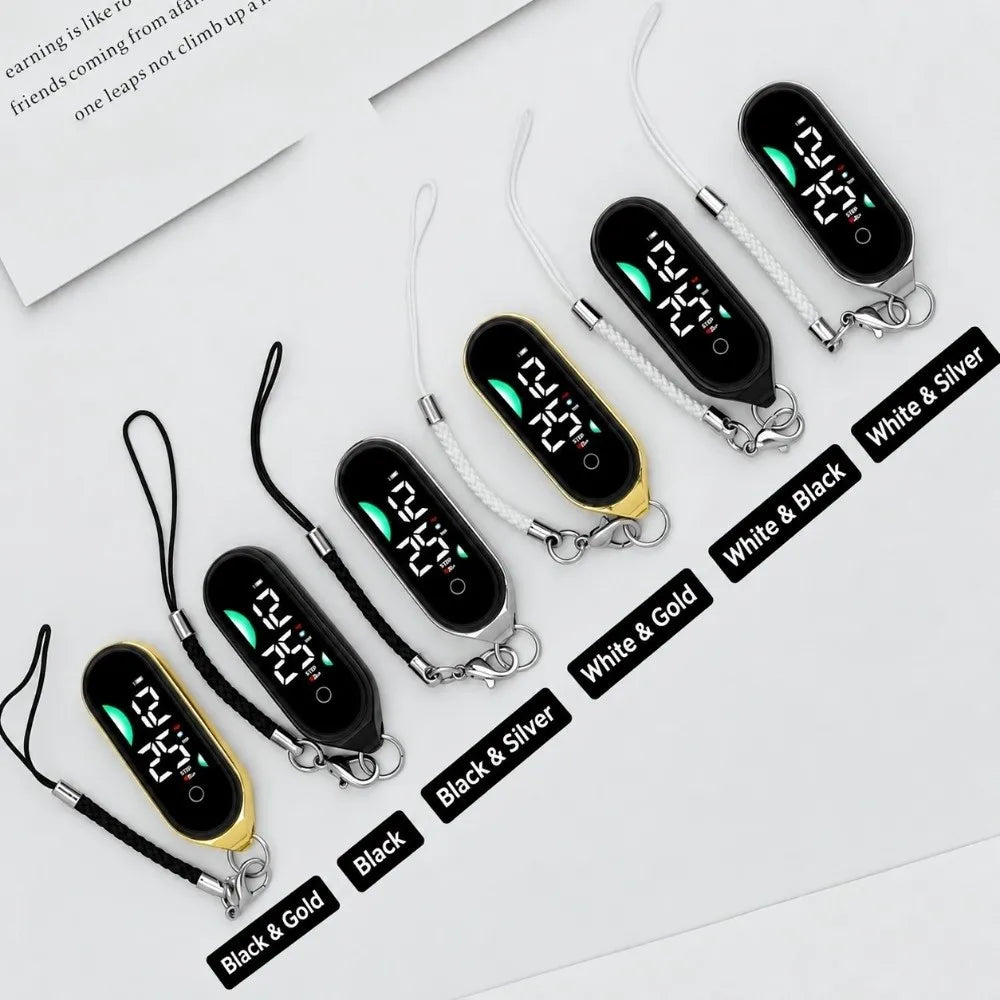 Luminous Digital Keychain Watch – Waterproof Hanging Pendant Clock Digital Keychain Watch PLUSH