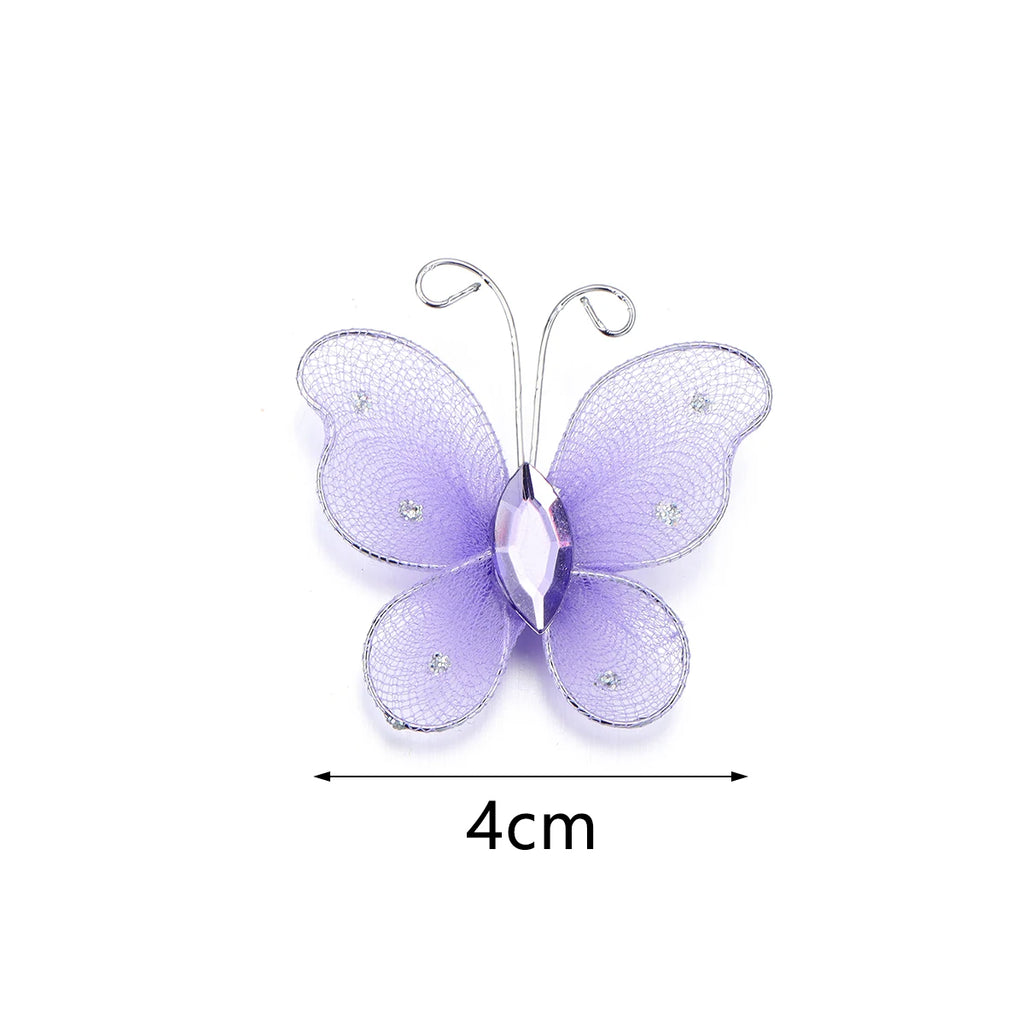 10pcs Organza Butterfly Appliques – DIY Jewelry & Craft Patches Fabric Applique Patches PLUSH