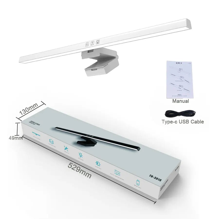 50cm LED Monitor Light Bar USB Desk Lamp – Stepless Dimming LED Monitor Lamp PLUSH White