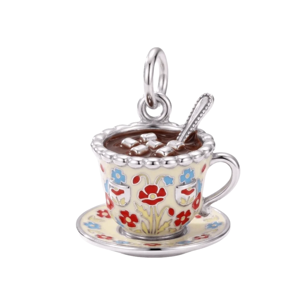 London Enamel Stainless Steel Charms – DIY Jewelry Making DIY Jewelry Charm PLUSH Coffee Cup