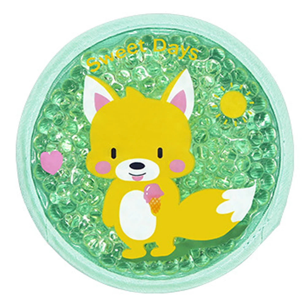 Reusable Cartoon Gel Ice Pack – Dual Hot & Cold Compress Gel Ice Pack PLUSH Green Fox
