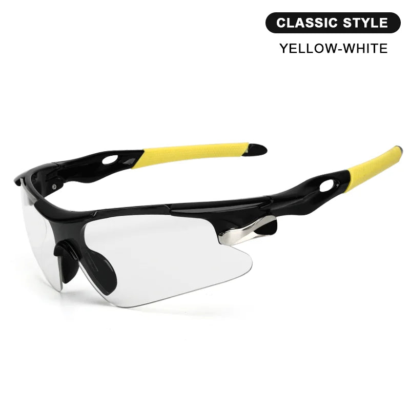 RIDERACE UV400 Cycling Sunglasses – Road & MTB Bike Eyewear Cycling Sunglasses PLUSH YELLOW WHITE