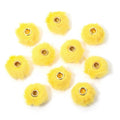 10pcs Multicolor Pompom Plush Fur Ball Beads DIY Jewelry Charms DIY Jewelry Charms PLUSH yellow
