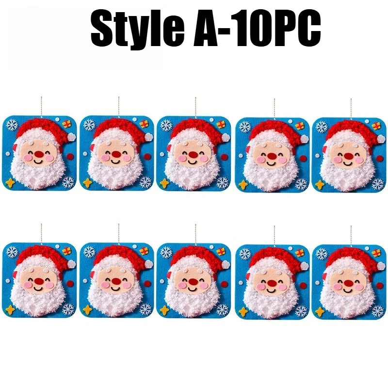 Felt Craft Kit for Kids – DIY Sewing Threading Painting Kids Craft Kit PLUSH Style A-10PCS