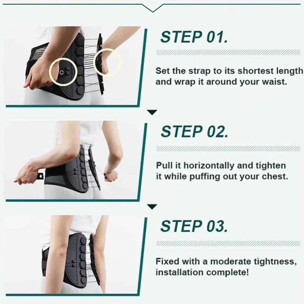 Adjustable Lumbar Support Belt – Breathable Mesh Back Brace Lumbar Support Belt PLUSH