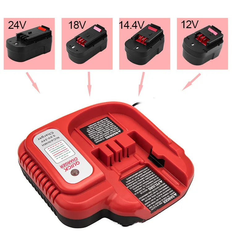 Fast Charger for Black & Decker Ni-CD Ni-MH 9.6V–18V Battery Power Tool Charger PLUSH EU france