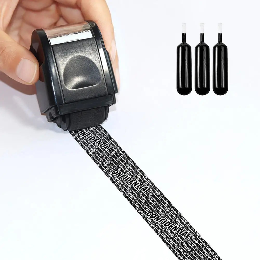Privacy Roller Stamp & Refill Ink Kit – Address & ID Blocker Privacy Roller Stamp PLUSH M