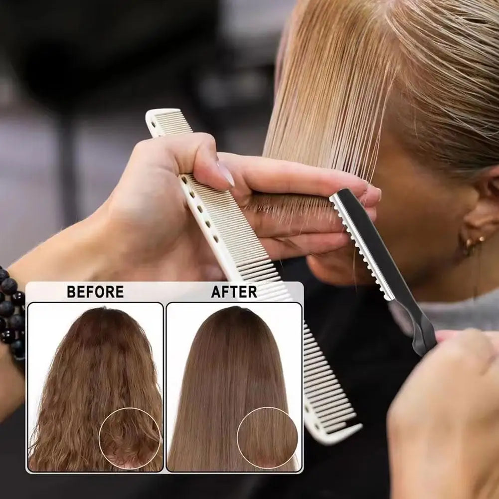 Professional Hair Thinning Razor Comb – Salon Barber Tool Hair Thinning Razor PLUSH