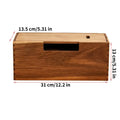 Wooden Cable Storage Box – Desk Cord & Charger Organizer Cable Organizer Box PLUSH 1PC