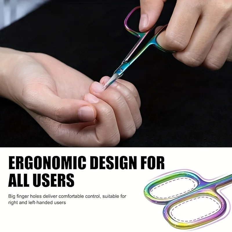 Ouriner Rainbow Titanium Cuticle Scissors – Nail Care Tool Cuticle Scissors PLUSH