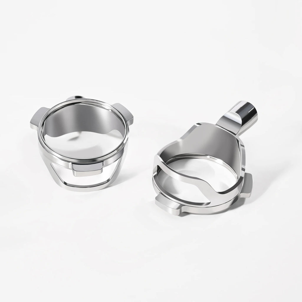 54mm Bottomless Portafilter for Breville 870 878 880 – Steel Espresso Portafilter PLUSH