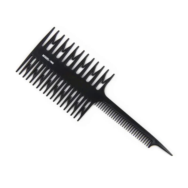 Professional Hair Dyeing Highlight Comb – Rat Tail Barber Tool Hair Dyeing Comb PLUSH black