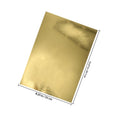 10 Sheets Gold Metallic Foil Cardstock A4 Mirror Shimmer Paper Metallic Craft Paper PLUSH Golden