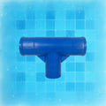 Three-Arm Pool Frame Connector – Above-Ground Pool T-Joint Pool Frame Connector PLUSH BlueLargeTjoint