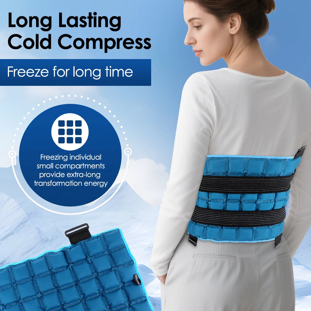 Large Reusable Hot & Cold Compress Wrap 13x22" Ice Pack Hot Cold Compress Wrap PLUSH