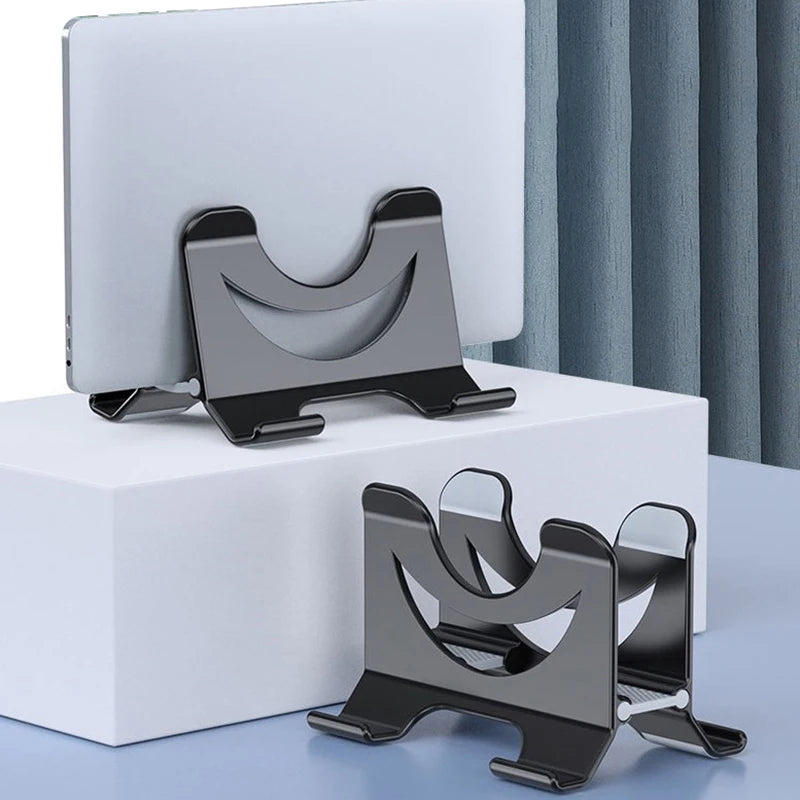 KOQZM Vertical Stand for Mac Mini & Laptop – Anti-Slip Vertical Laptop Stand PLUSH white