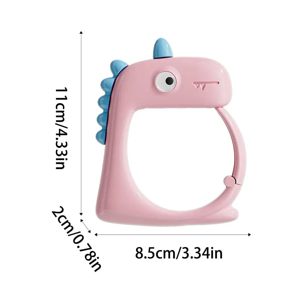 Dinosaur Desk Purse Hook – Clip-On Foldable Bag Hanger Clip-On Bag Hook PLUSH Pinks