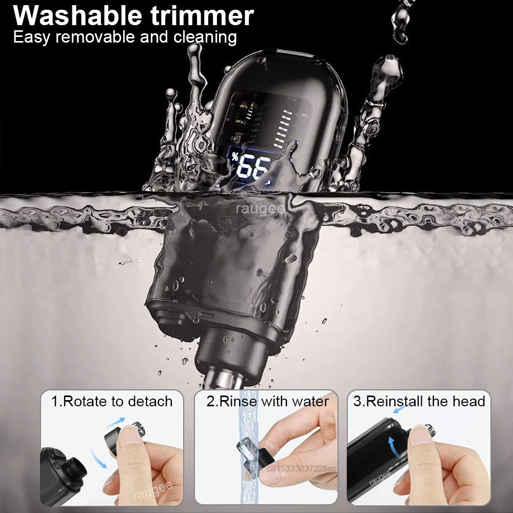 Raugee Mini Electric Nose & Ear Hair Trimmer USB Rechargeable Nose Hair Trimmer PLUSH